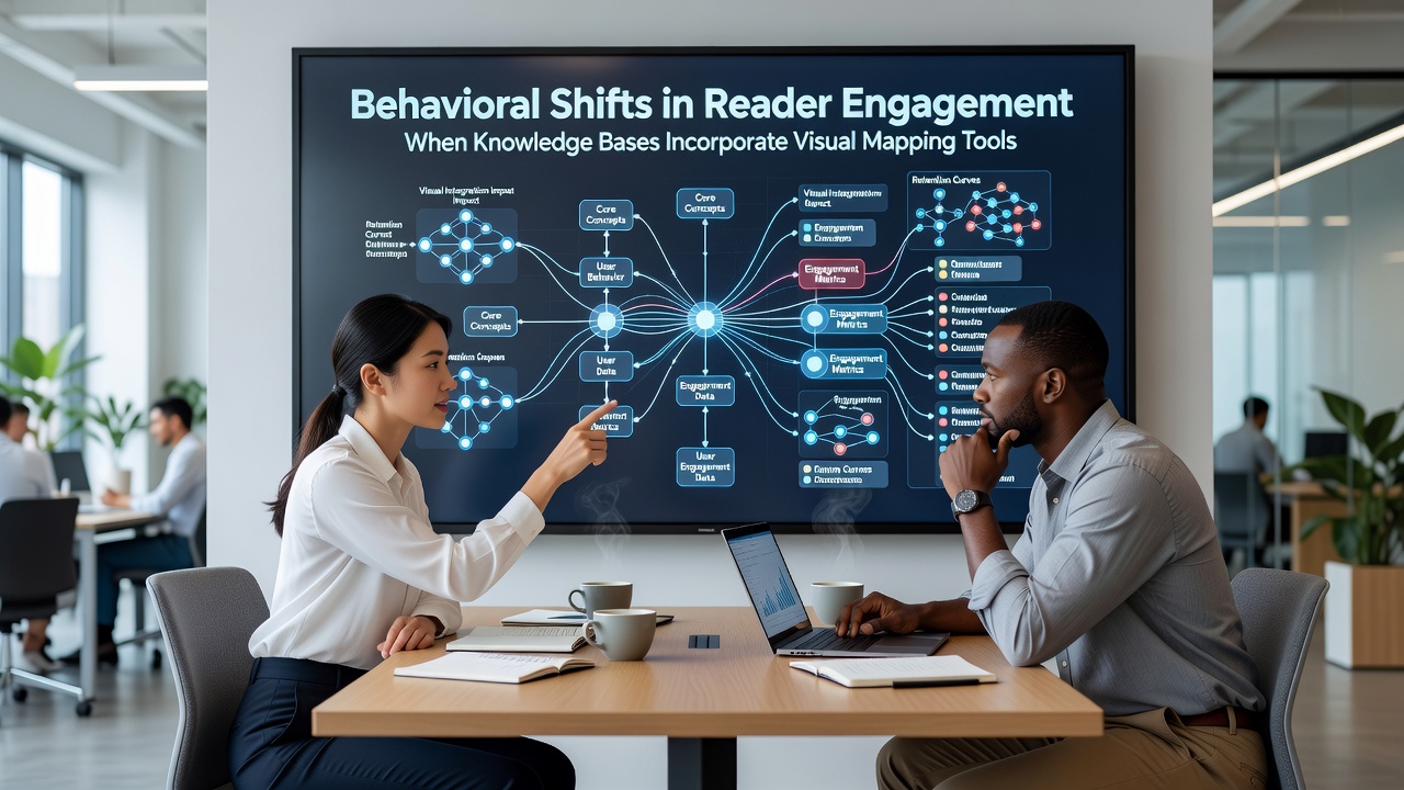 Behavioral Shifts in Reader Engagement When Knowledge Bases Incorporate Visual Mapping Tools